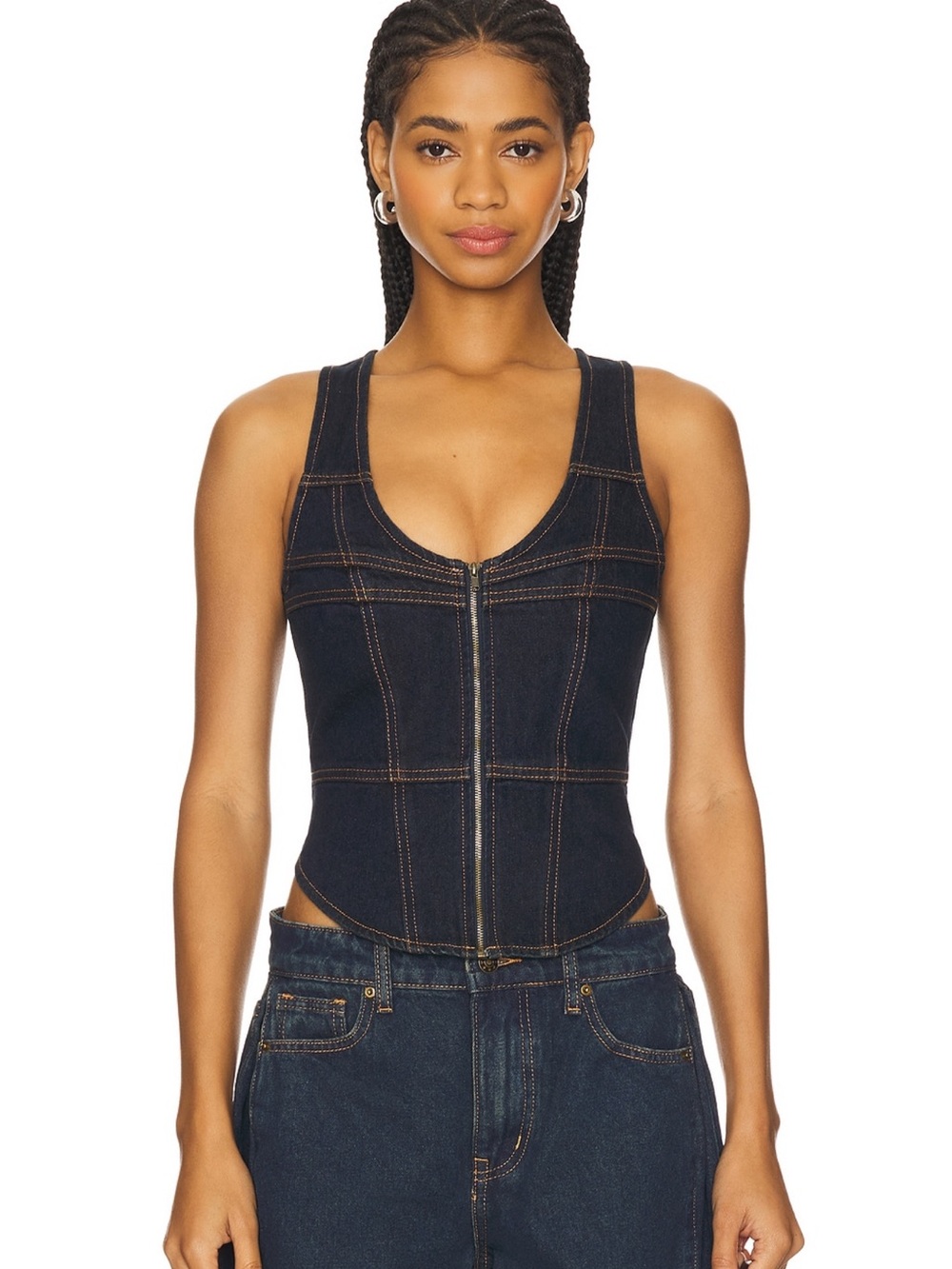 Lioness Dark Blue Denim  CORSET - Picture 5 of 5